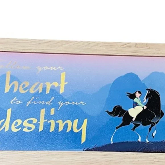 Walt Disney Mulan Picture Wall Hanging Art 18X10 Heart Destiny Khan vtg picture